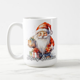 Frohe Weihnachten Festlicher Kleiner Weihnachtsman Kaffeetasse