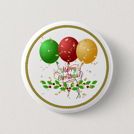 Frohe Weihnachten, festliches Design, Button (Vorderseite)