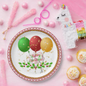 Frohe Weihnachten, festliches Design, Pappteller (Party)