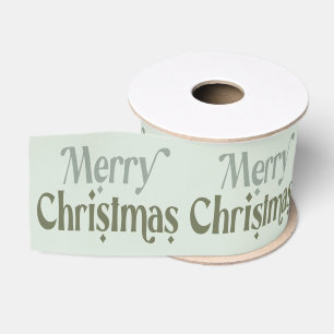 Frohe Weihnachten Festliches Grün Typography Ripsband