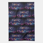 Frohe Weihnachten Feststimmung Multicolor Modernes Geschirrtuch (Vertikal)