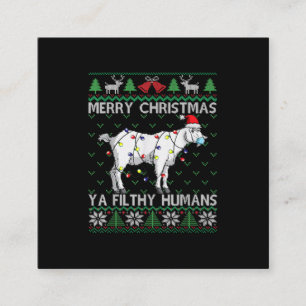 Frohe Weihnachten Filthy Humans Gatten Ugly Weihna Quadratische Visitenkarte
