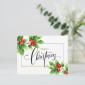 Frohe Weihnachten Firmengrüße Feiertage Postkarte (Stehend Vorderseite)