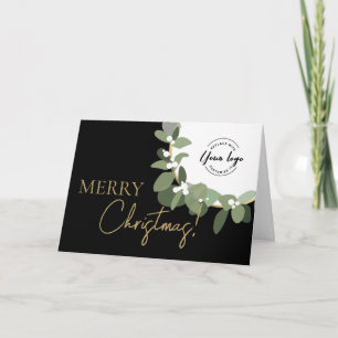 Frohe Weihnachten Firmenlogo Foto Gold schwarz