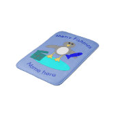Frohe Weihnachten Fischen Pinguin Bath Mat Badematte (Schrägansicht)