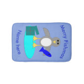 Frohe Weihnachten Fischen Pinguin Bath Mat Badematte (Vorderseite)