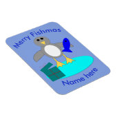 Frohe Weihnachten Fischen Pinguin Custom Magnet (Rechte Seite)
