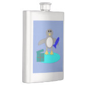 Frohe Weihnachten Fischen Pinguin Flaschen Flachmann (Rechts)