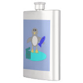 Frohe Weihnachten Fischen Pinguin Flaschen Flachmann (Links)