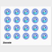 Frohe Weihnachten Fischen Pinguin Stickers (Blatt)