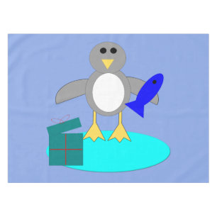 Frohe Weihnachten Fischen Pinguin Tablecloth Tischdecke