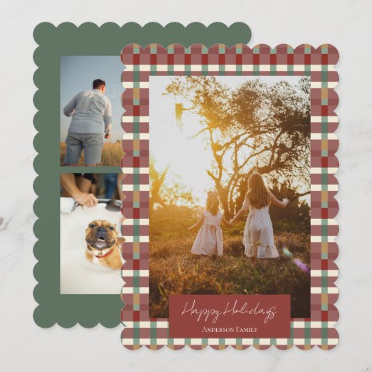 Frohe Weihnachten Flachkarte (Vorne/Hinten)