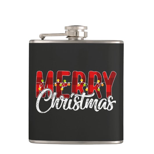 Frohe Weihnachten Flachmann (Vorderseite)