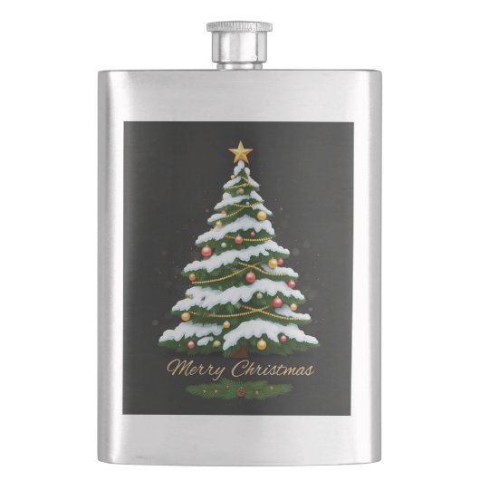 Frohe Weihnachten Flachmann (Vorderseite)
