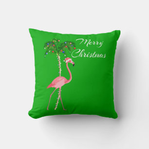 Frohe Weihnachten Flamingo Kissen