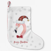 Frohe Weihnachten Flamingo Santa Modern Weihnachte Kleiner Weihnachtsstrumpf (Vorderseite)