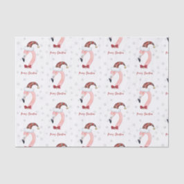 Frohe Weihnachten Flamingo Santa Modern Weihnachte Seidenpapier