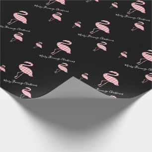 Frohe Weihnachten Flamingo Schwarz Rosa Buffalo Ka Geschenkpapier