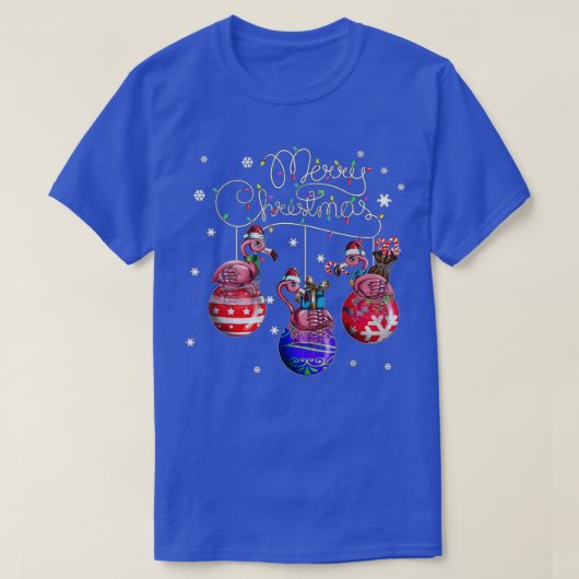 Frohe Weihnachten Flamingo Weihnachtsball Motif Ch T-Shirt (Design vorne)