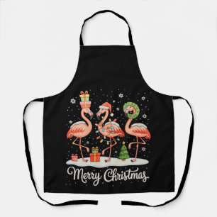 Frohe Weihnachten Flamingo Weihnachtsbeleuchtung W Schürze