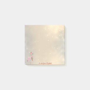 Frohe Weihnachten, Flamingo Weihnachtsmannmütze -  Post-it Klebezettel