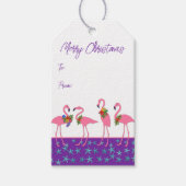 Frohe Weihnachten Flamingos Sea Stars Geschenkanhänger (Vorderseite)