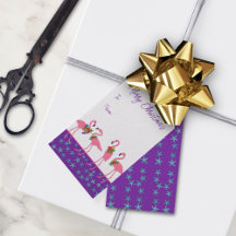 Frohe Weihnachten Flamingos Sea Stars