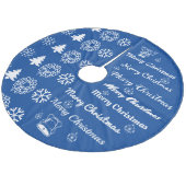 Frohe Weihnachten Fleece Weihnachtsbaumdecke (Schrägansicht)
