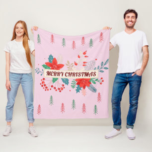 Frohe Weihnachten Fleecedecke