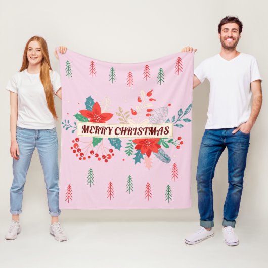 Frohe Weihnachten Fleecedecke (Beispiel)