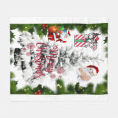 Frohe Weihnachten Fleecedecke (Vorderseite (Horizontal))