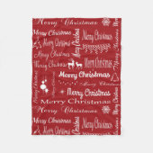 Frohe Weihnachten Fleecedecke (Vorderseite)