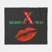 Frohe Weihnachten Fleecedecke (Vorderseite (Horizontal))