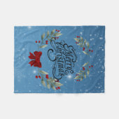 Frohe Weihnachten Fleecedecke (Vorderseite (Horizontal))