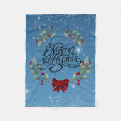 Frohe Weihnachten Fleecedecke (Vorderseite)