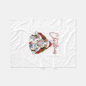 Frohe Weihnachten Fleecedecke (Vorderseite (Horizontal))