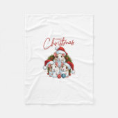 Frohe Weihnachten Fleecedecke (Vorderseite)