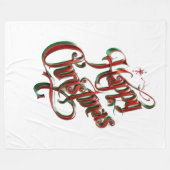 Frohe Weihnachten Fleecedecke (Vorderseite (Horizontal))