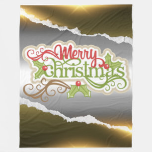 Frohe Weihnachten Fleecedecke