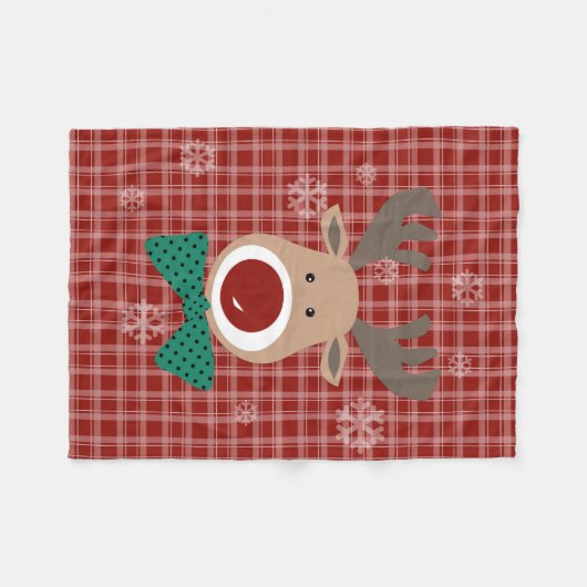 Frohe Weihnachten! Fleecedecke (Vorderseite (Horizontal))