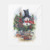 Frohe Weihnachten Fleecedecke (Vorderseite)
