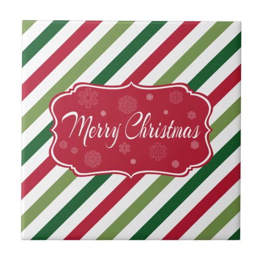 Frohe Weihnachten Fliese (Vorderseite)