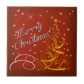 Frohe Weihnachten Fliese (Vorderseite)