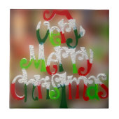 Frohe Weihnachten Fliese (Vorderseite)