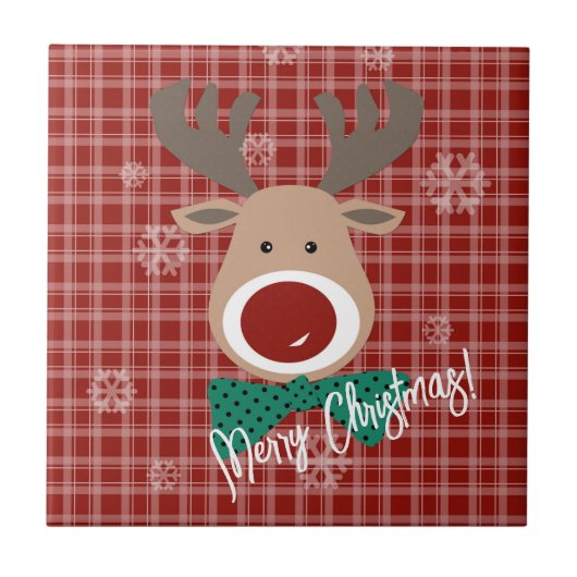 Frohe Weihnachten! Fliese (Vorderseite)