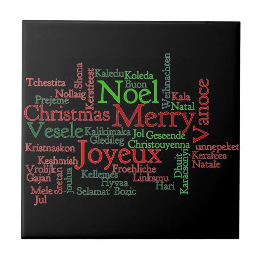 Frohe Weihnachten Fliese (Vorderseite)