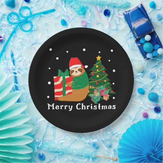 Frohe Weihnachten Flitterwochen Pappteller (Party)