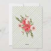 Frohe Weihnachten Floral Bow Foto Deutsch (Rückseite)