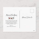 Frohe Weihnachten | Floral Change of Address Foto (Rückseite)