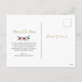 Frohe Weihnachten | Floral Change of Address Foto (Rückseite)